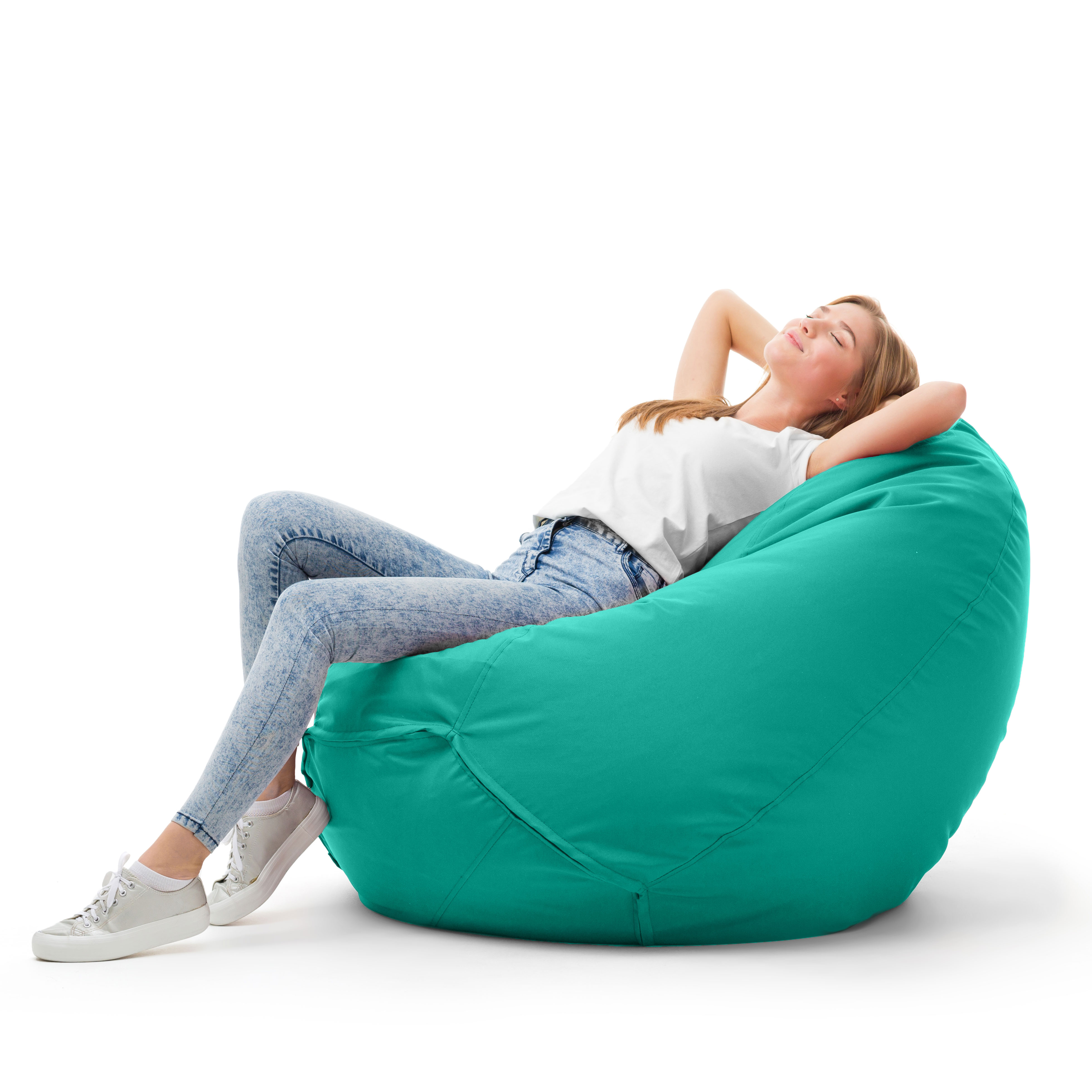 Bruni Classico Sitzsack L in Türkis - Indoor- und Outdoor-Bean Bag, in Deutschland gefertigt