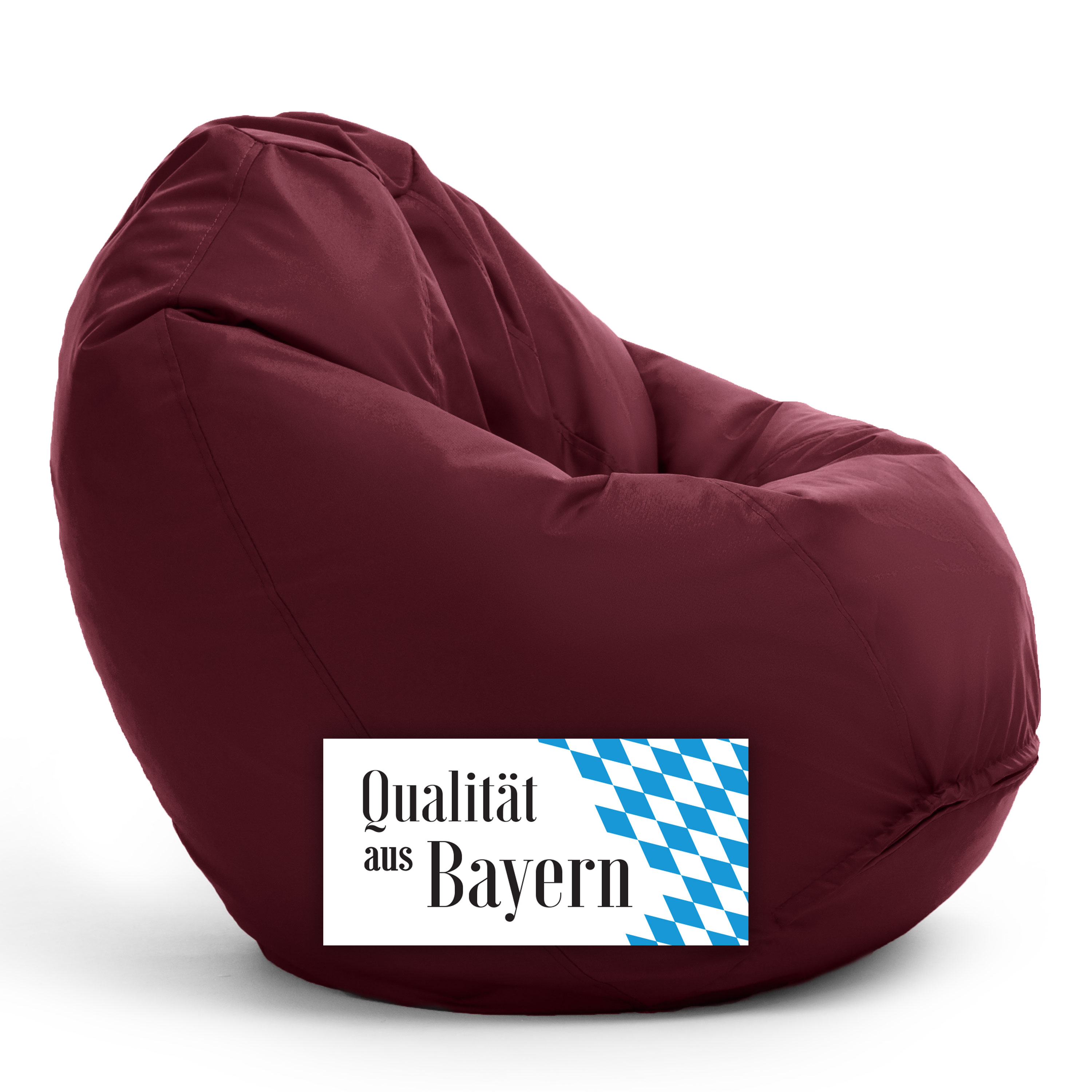 Bruni Classico Sitzsack S in Bordeaux - Indoor- und Outdoor-Bean Bag, in Deutschland gefertigt