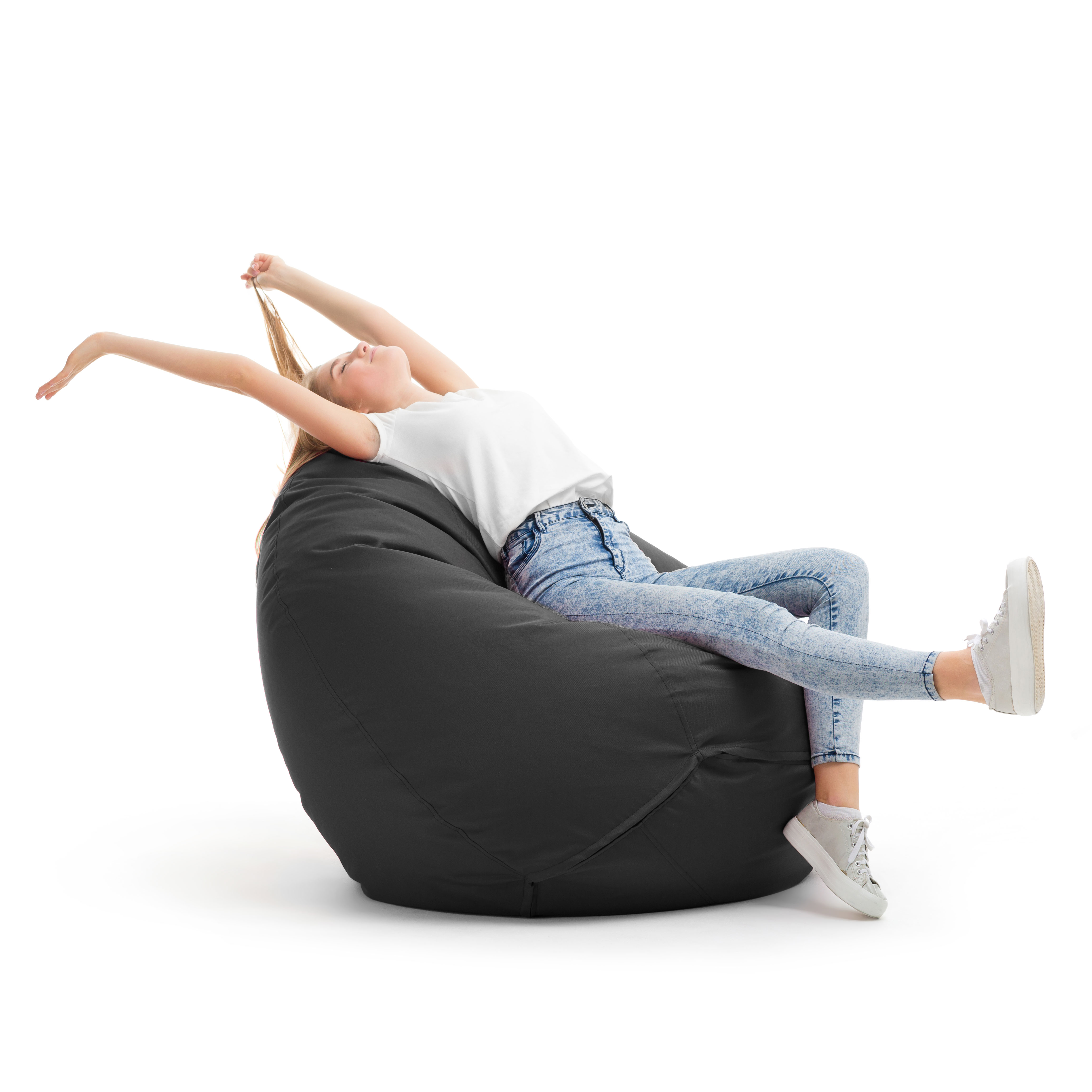 Bruni Classico Sitzsack L in Grau - Indoor- und Outdoor-Bean Bag, in Deutschland gefertigt