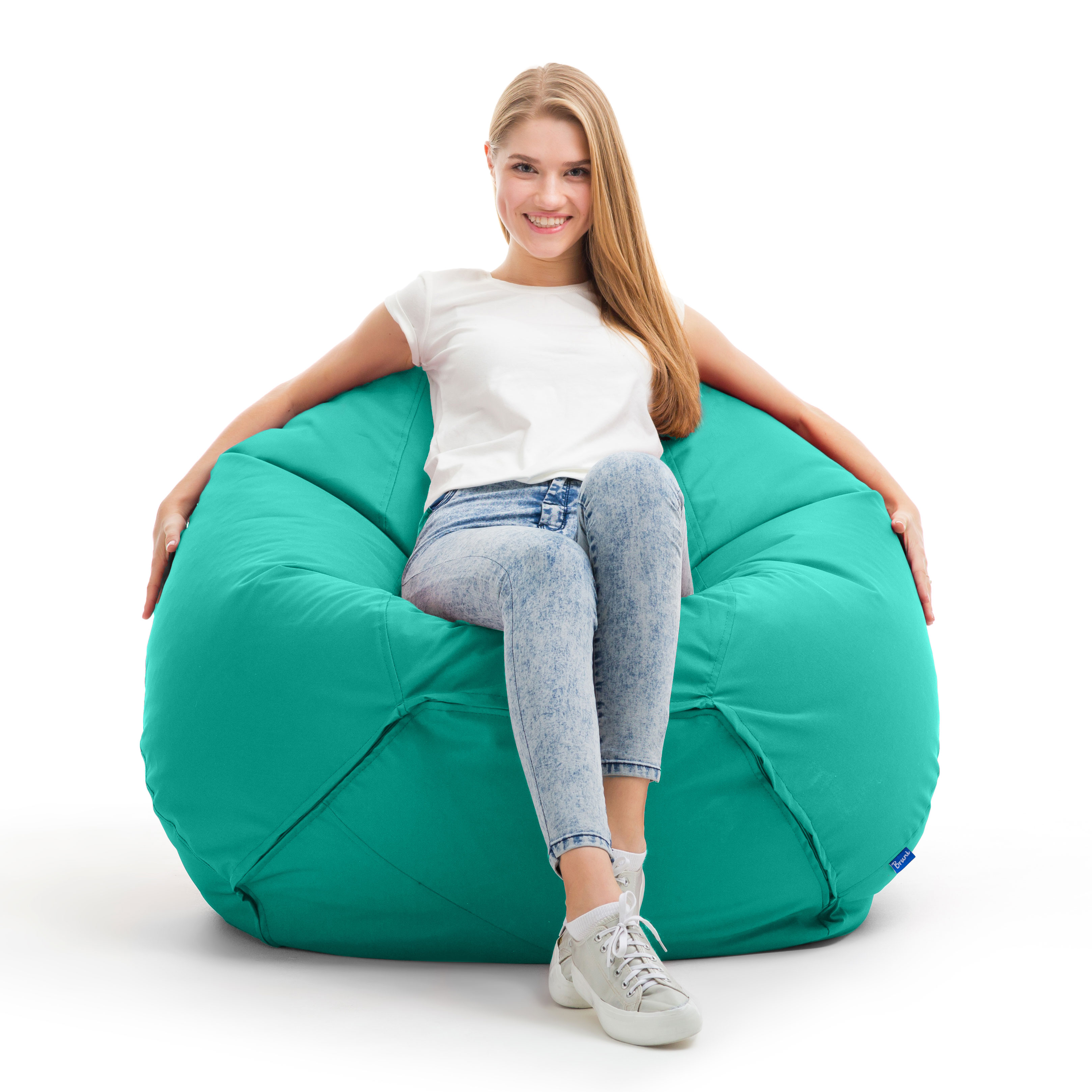 Bruni Classico Sitzsack L in Türkis - Indoor- und Outdoor-Bean Bag, in Deutschland gefertigt