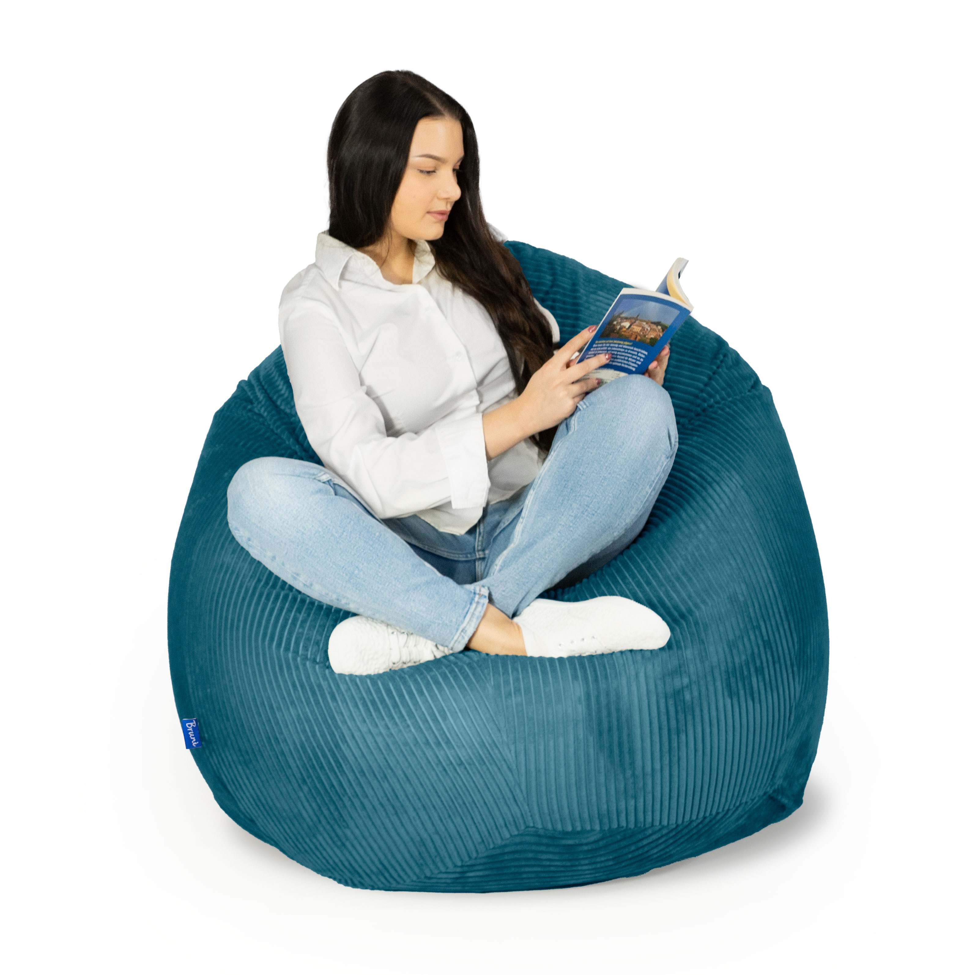 Bruni Classico Cord L in Petrol - Indoor-Sitzsack