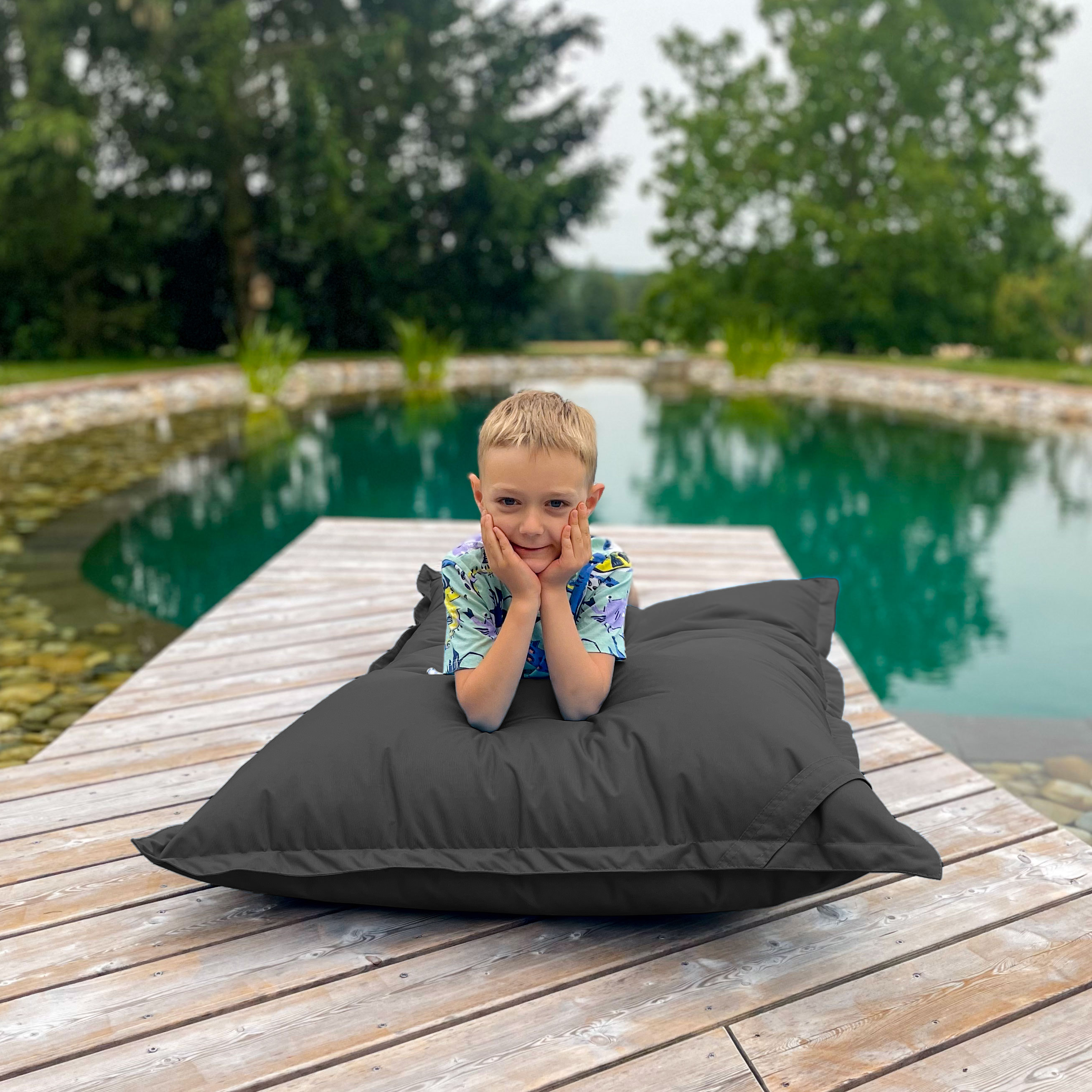 Bruni Caree Kids in Grau - Outdoor- und Indoor-Kinder-Sitzsack