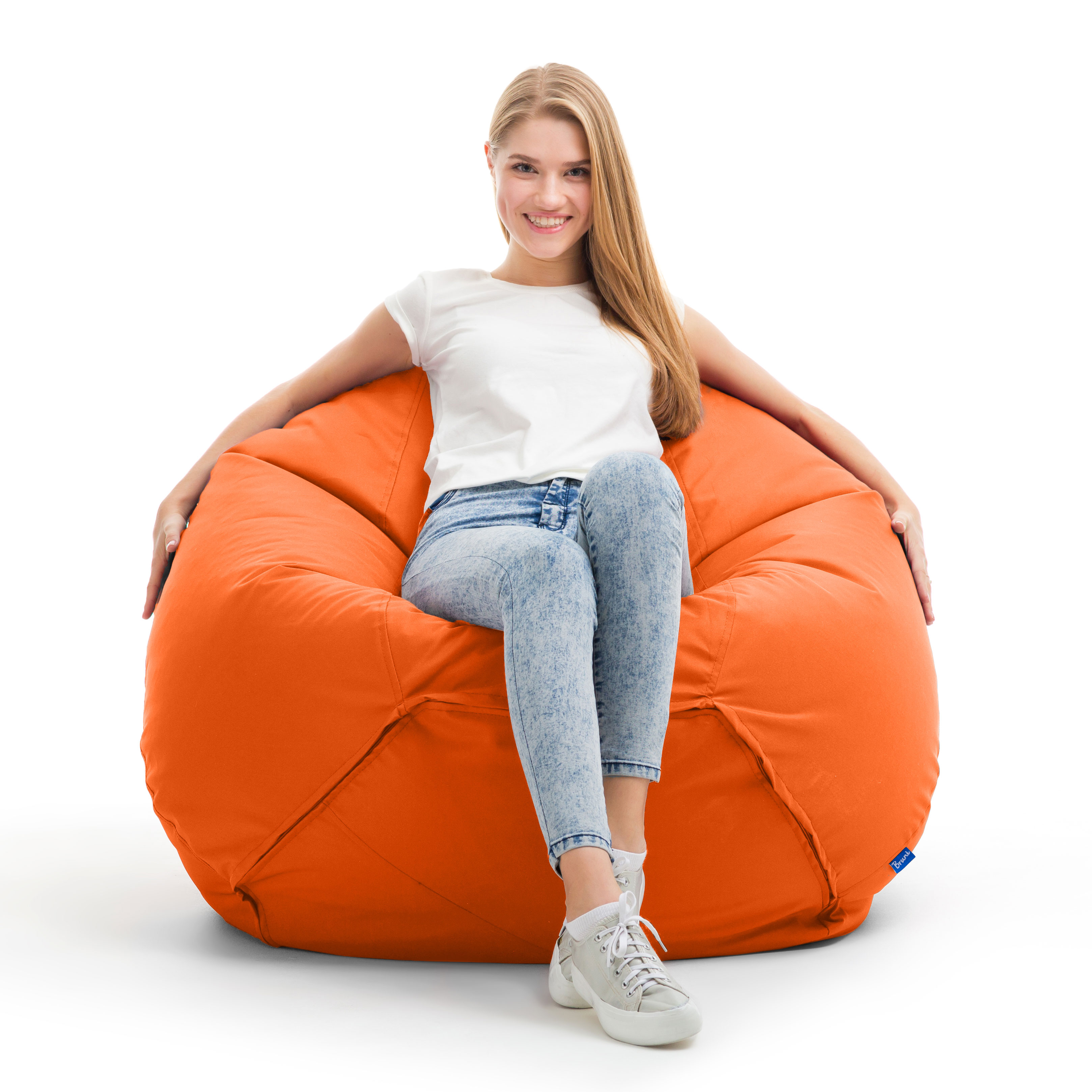 Bruni Classico Sitzsack M in Orange - Indoor- und Outdoor-Bean Bag, in Deutschland gefertigt