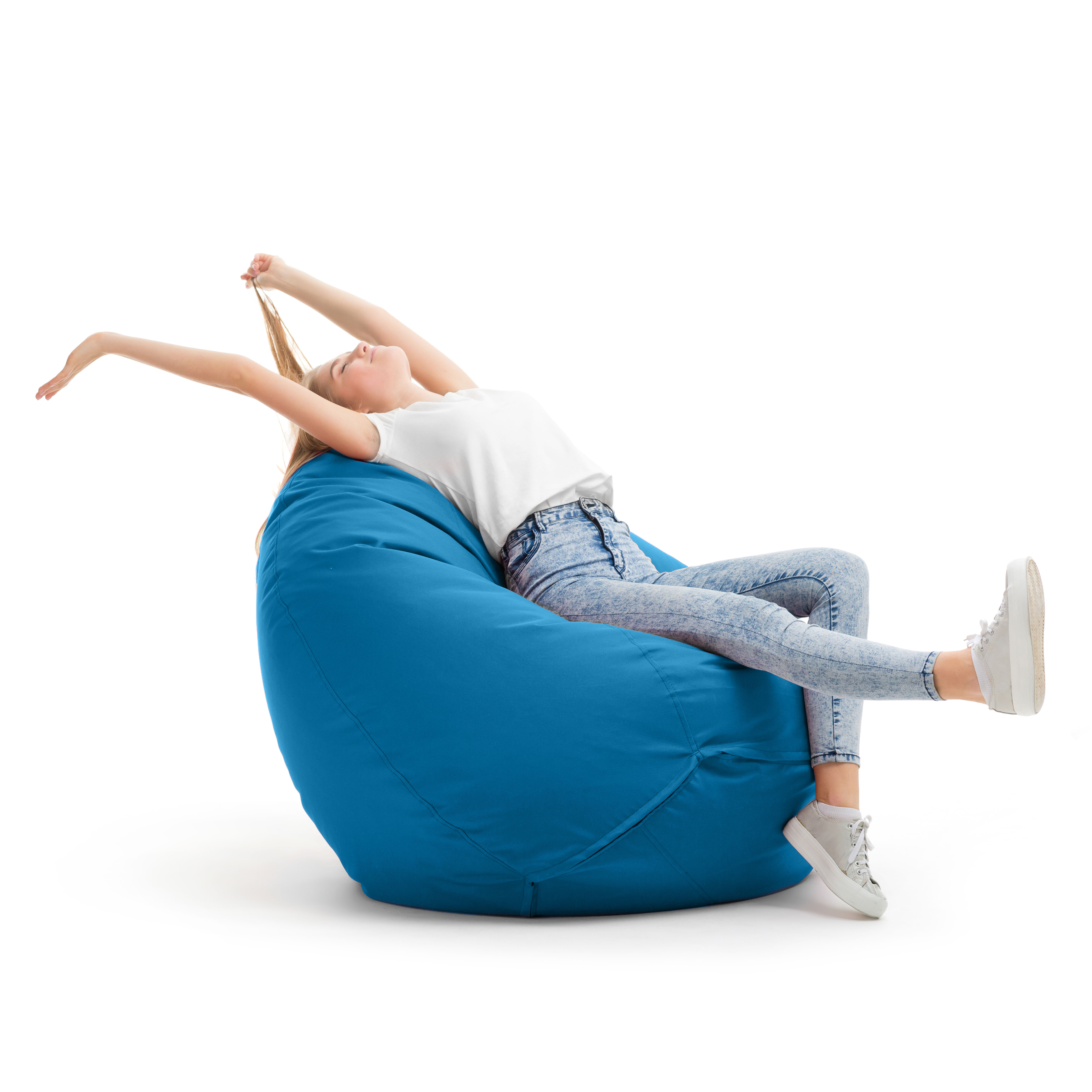 Bruni Classico Sitzsack S in Blau - Indoor- und Outdoor-Bean Bag, in Deutschland gefertigt