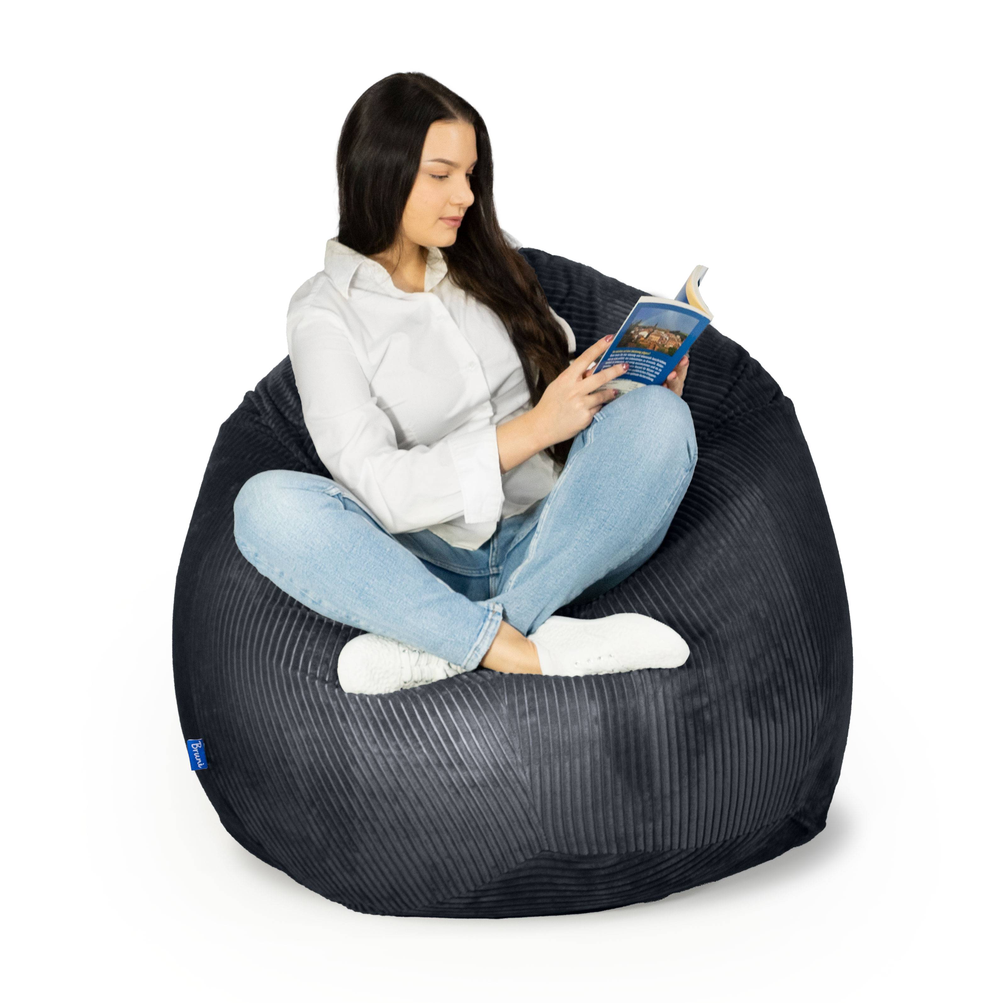 Bruni Classico Cord L in Schwarz - Indoor-Sitzsack