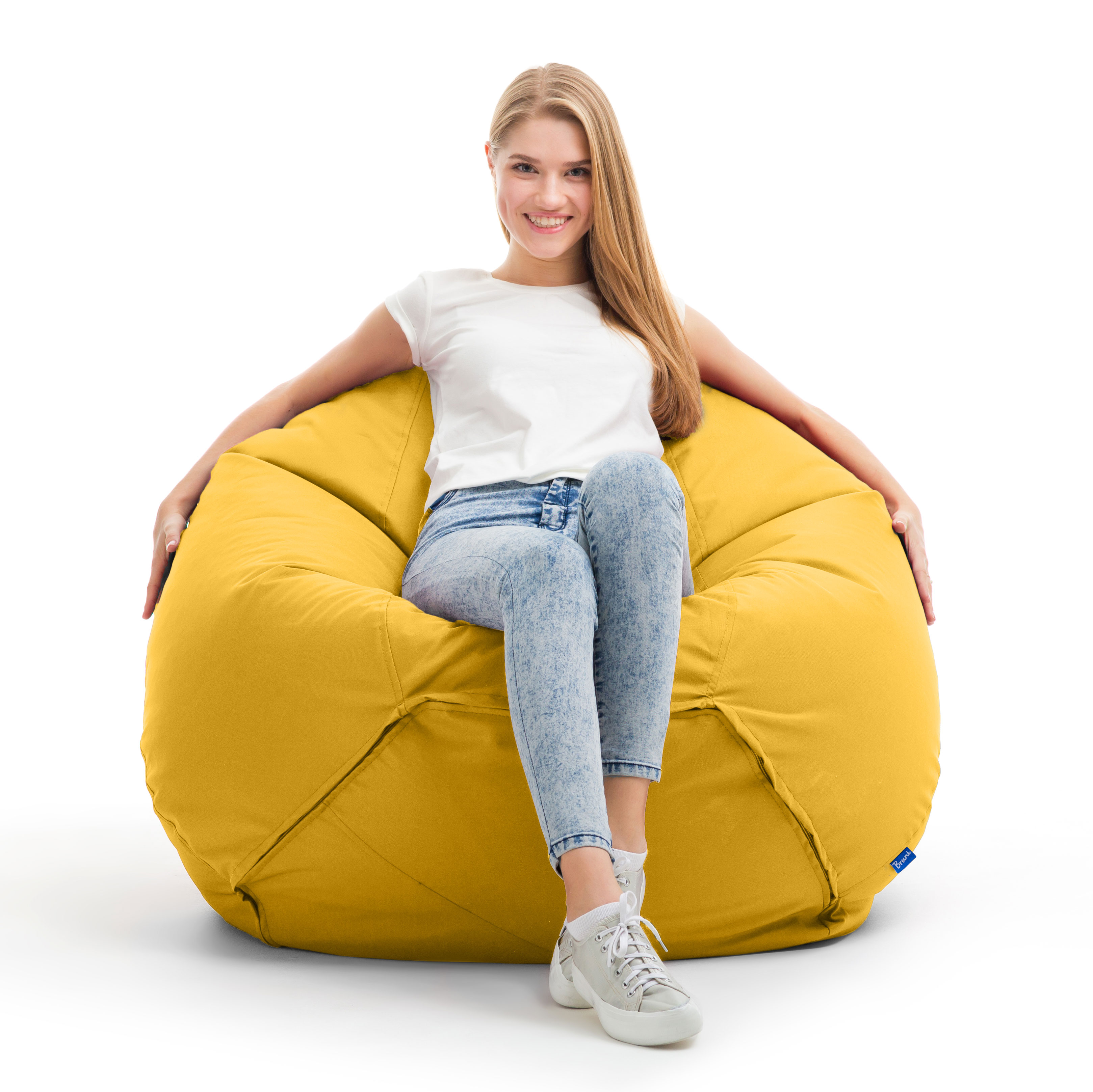 Bruni Classico Sitzsack L in Gelb - Indoor- und Outdoor-Bean Bag, in Deutschland gefertigt