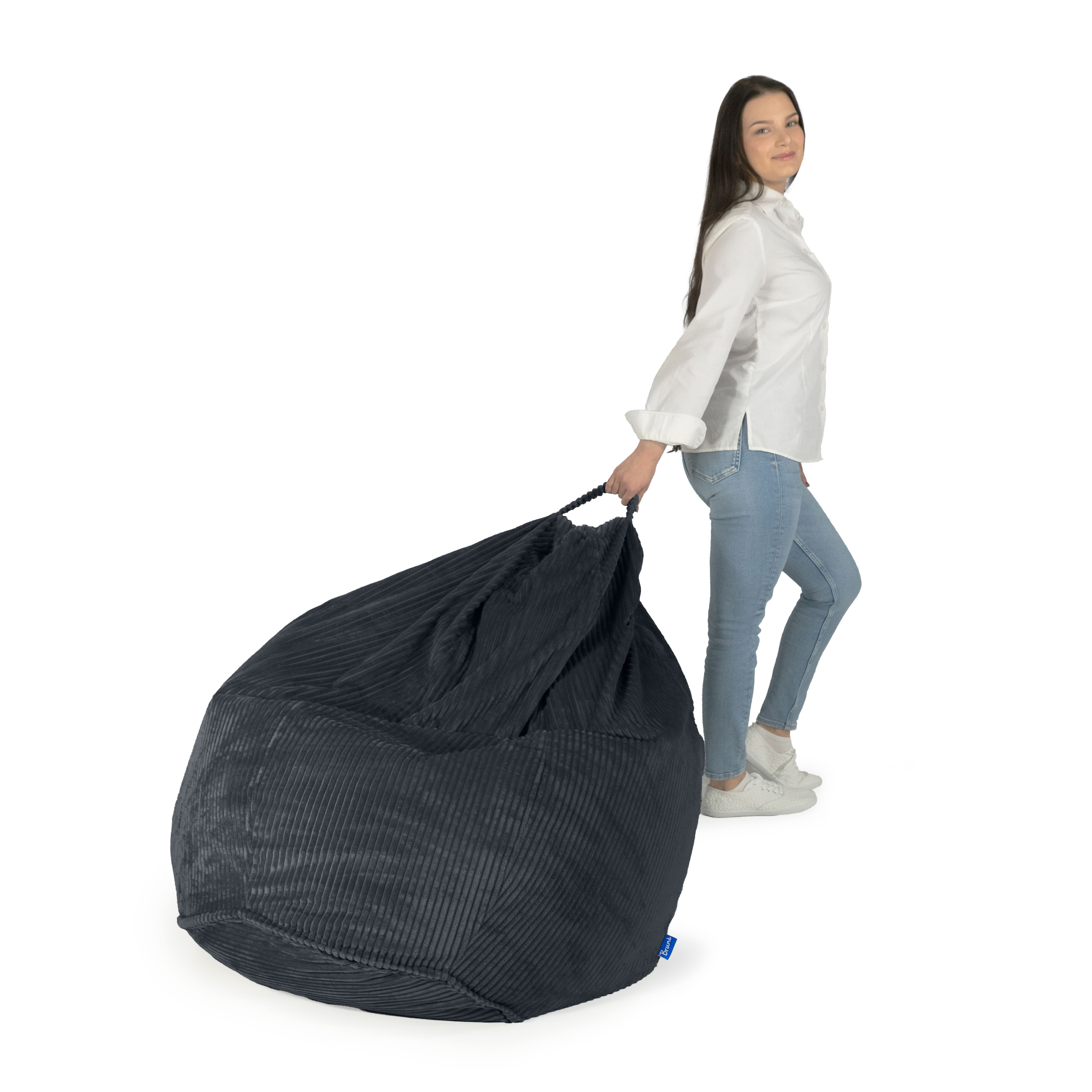 Bruni Classico Cord L in Schwarz - Indoor-Sitzsack