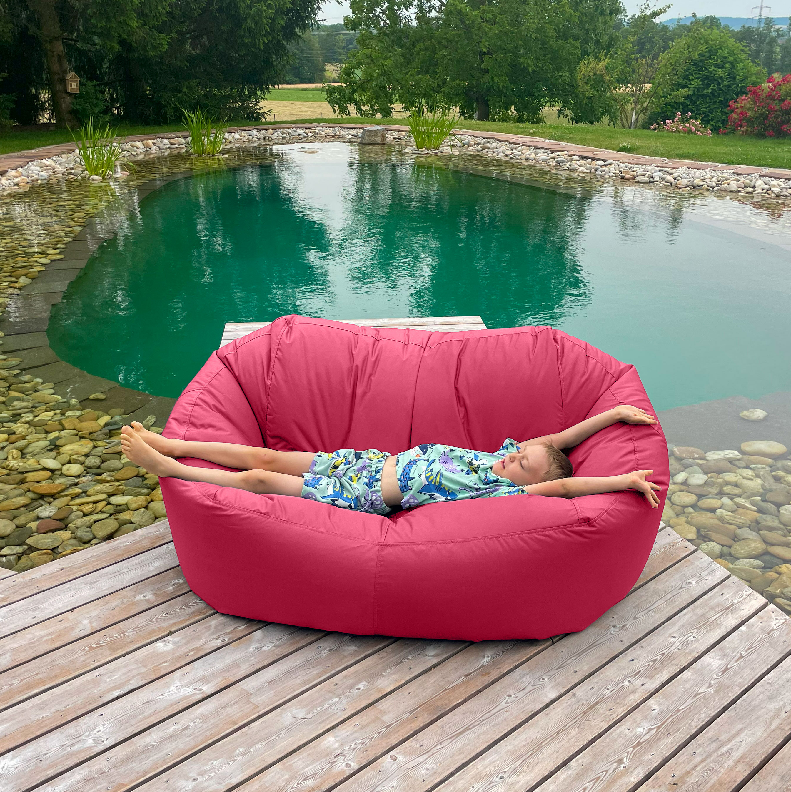 Bruni Lounge in Pink - Indoor- und Outdoor-Sitzsack-Sofa