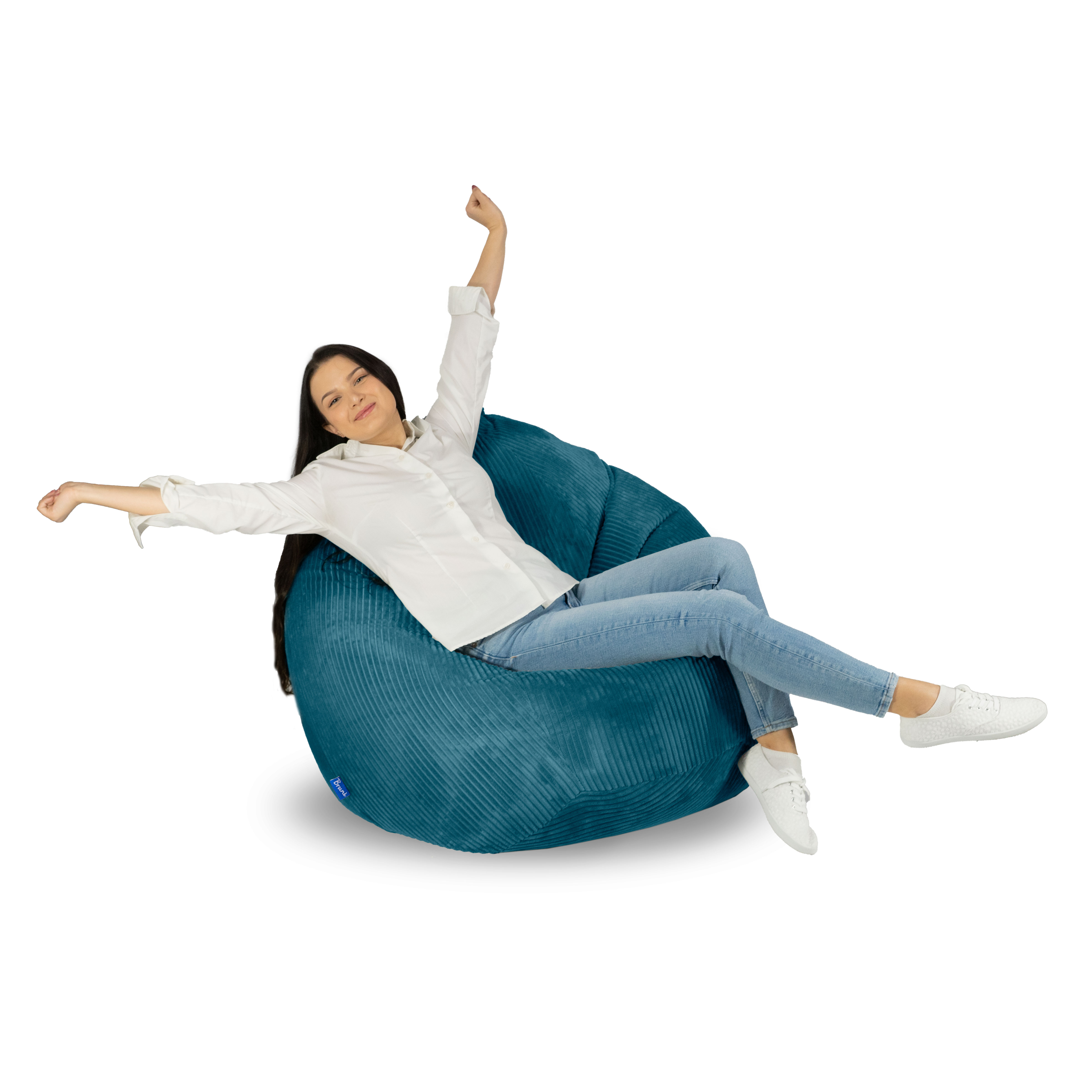 Bruni Classico Cord L in Petrol - Indoor-Sitzsack