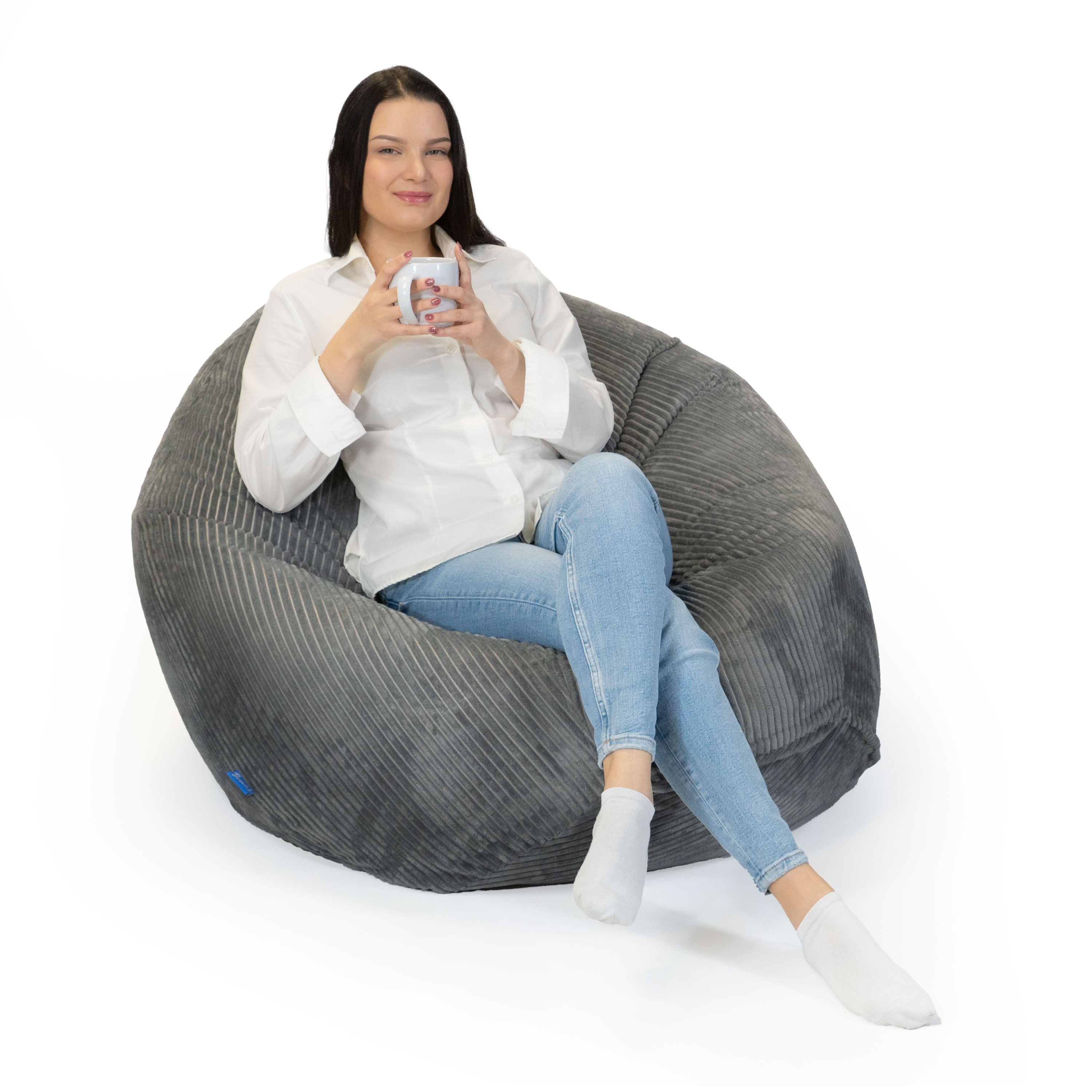 Bruni Classico Cord S in Grau - Indoor-Sitzsack