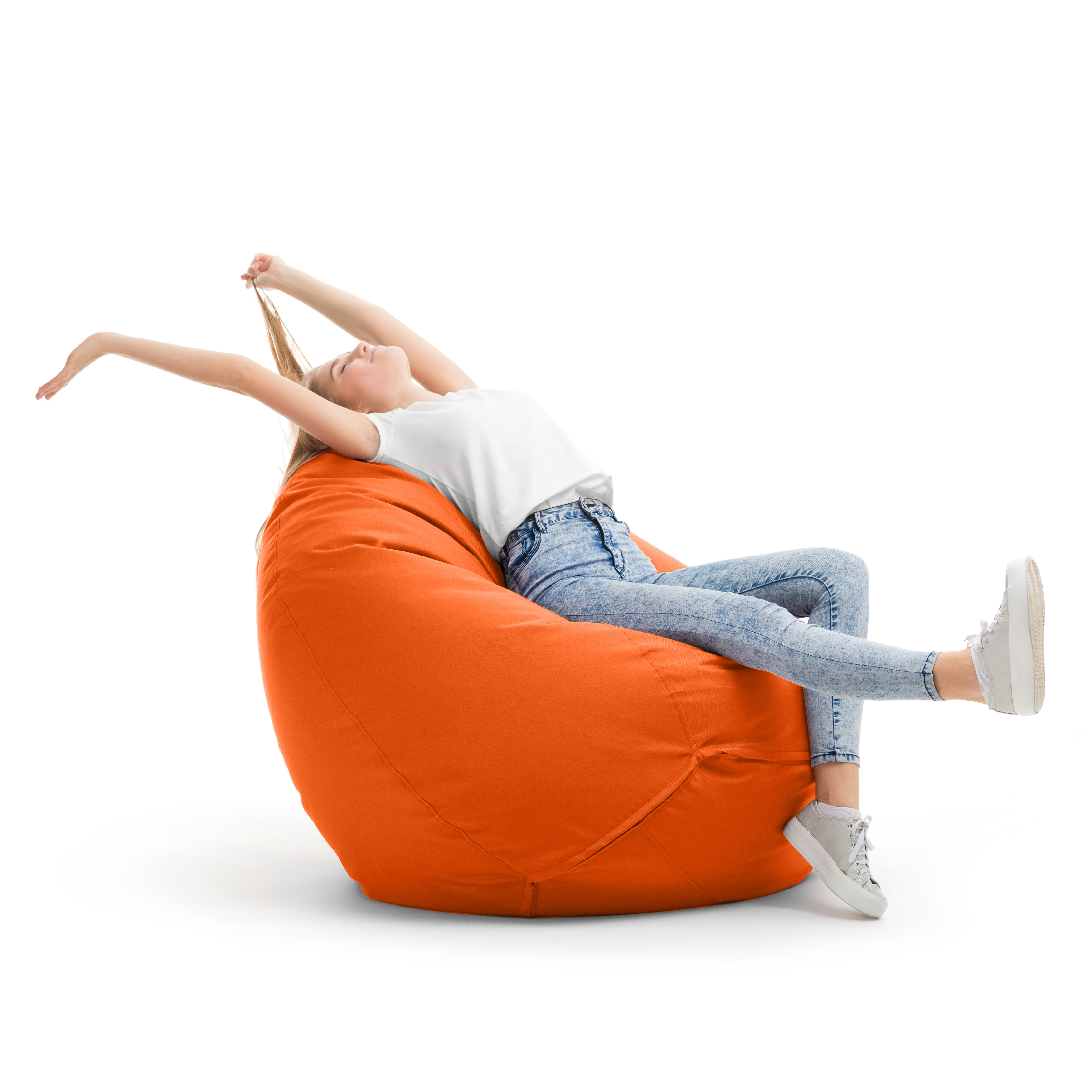 Bruni Classico Sitzsack M in Orange - Indoor- und Outdoor-Bean Bag, in Deutschland gefertigt