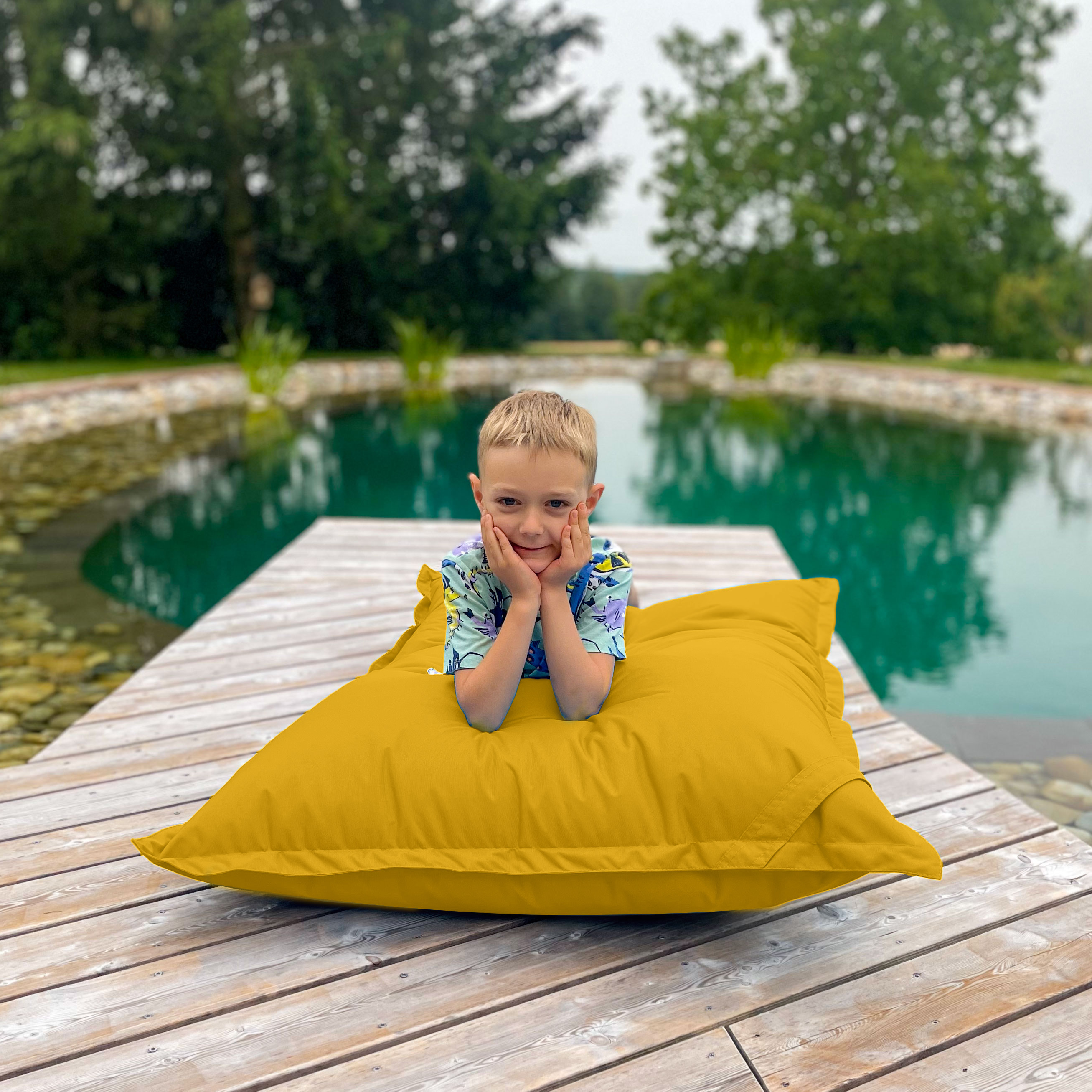 Bruni Caree Kids in Gelb - Outdoor- und Indoor-Kinder-Sitzsack
