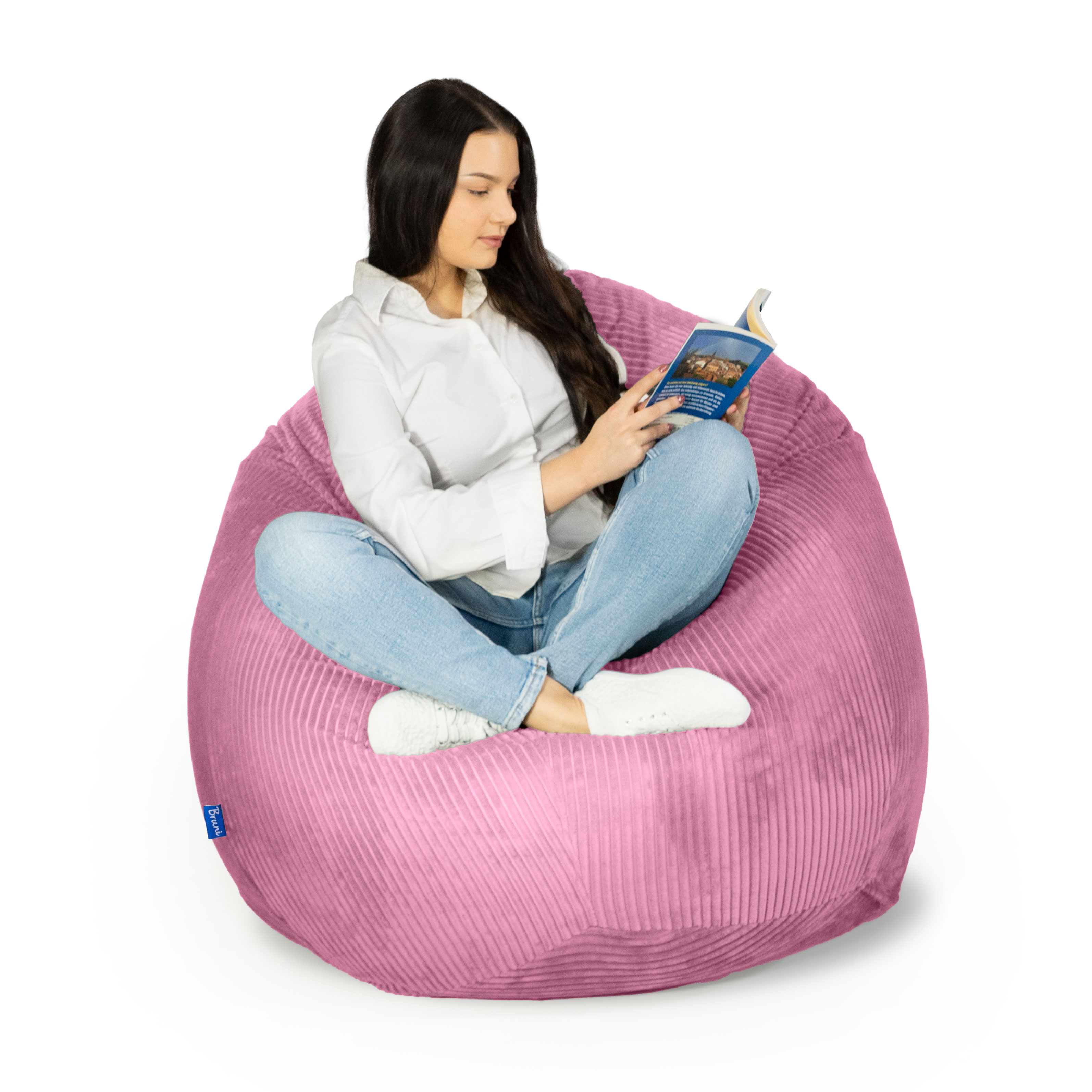 Bruni Classico Cord L in Rosa - Indoor-Sitzsack