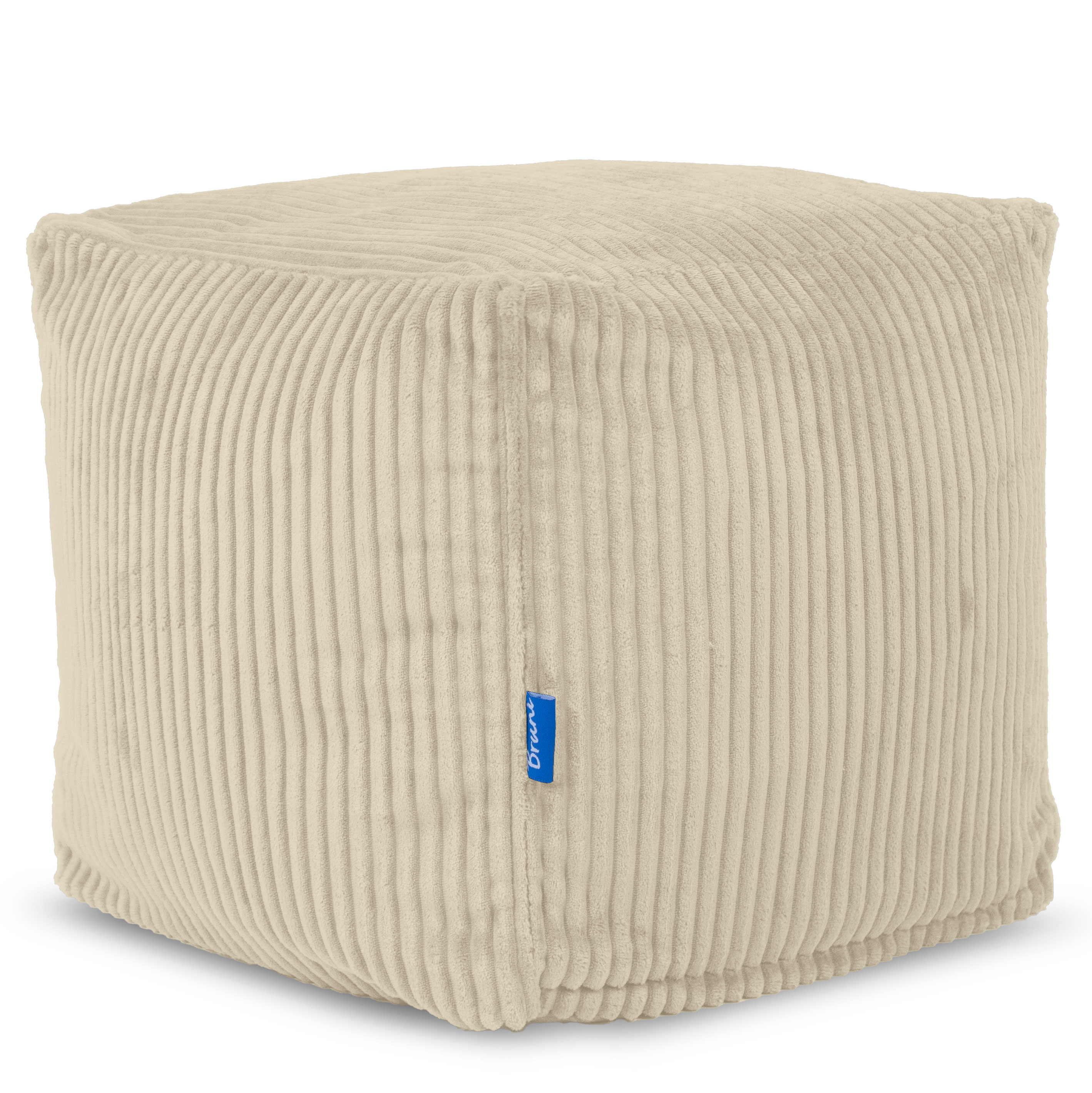 Bruni Cubo Cord in Beige - Indoor-Sitzwürfel
