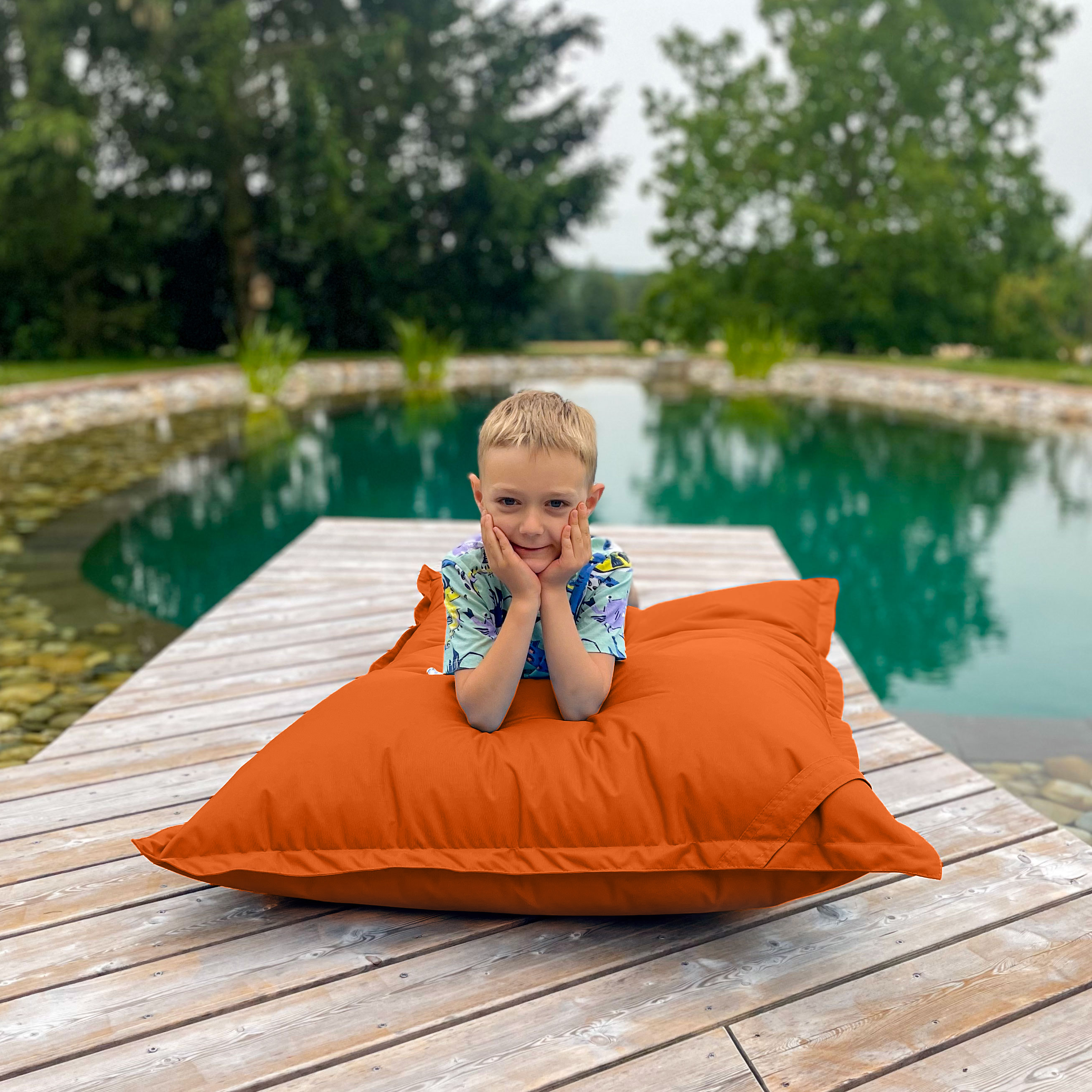 Bruni Caree Kids in Orange - Outdoor- und Indoor-Kinder-Sitzsack