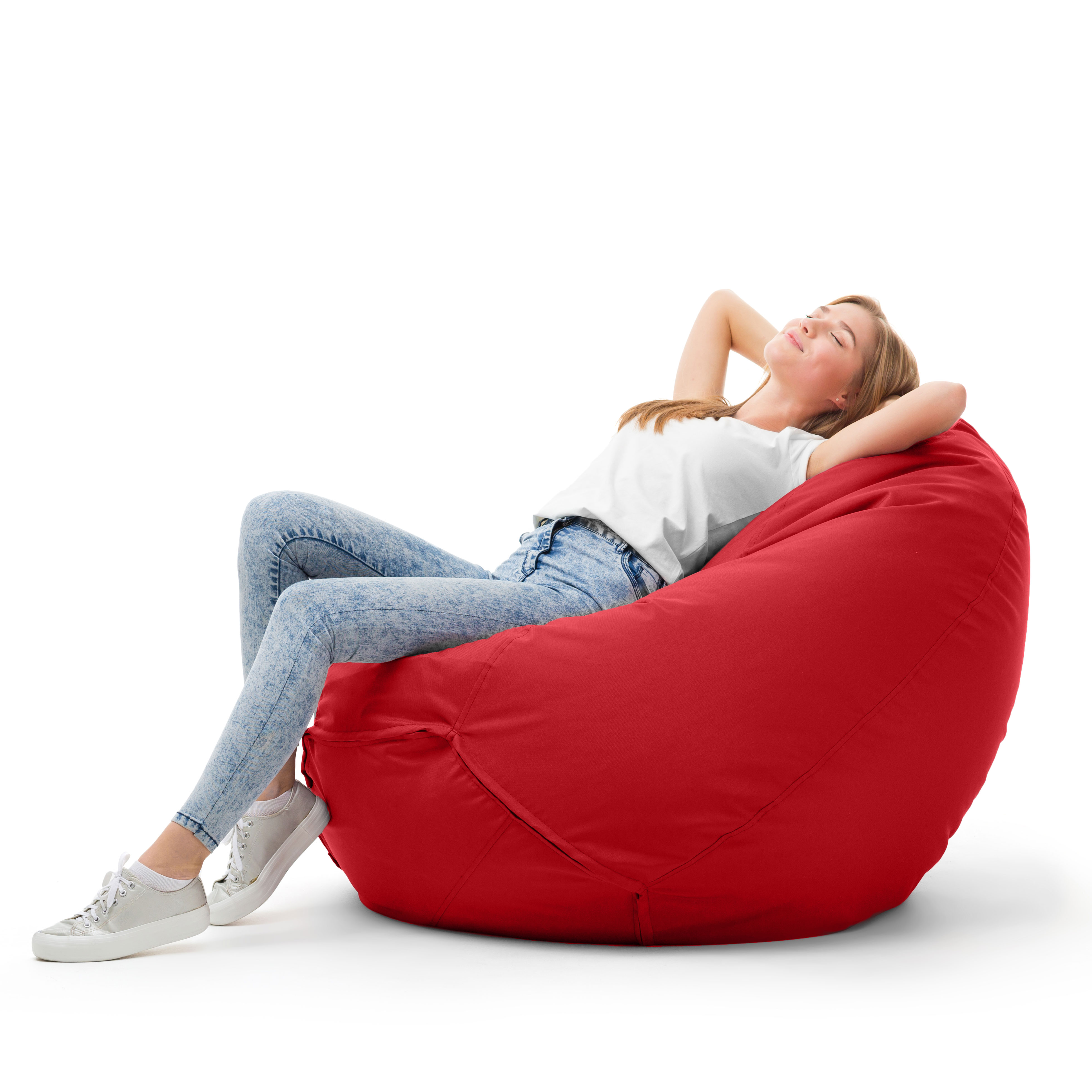 Bruni Classico Sitzsack L in Rot - Indoor- und Outdoor-Bean Bag, in Deutschland gefertigt