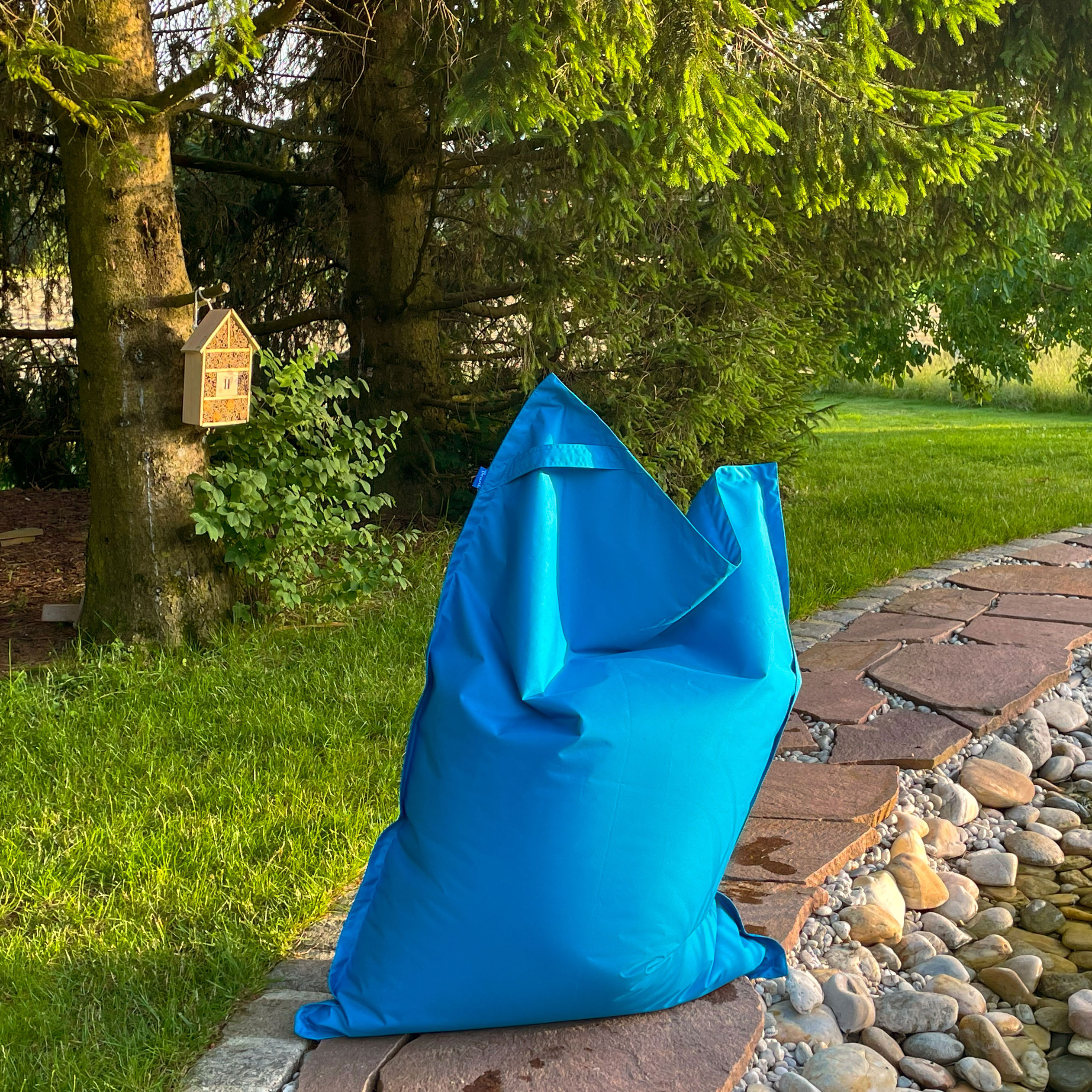 Bruni Caree Kids in Blau - Outdoor- und Indoor-Kinder-Sitzsack