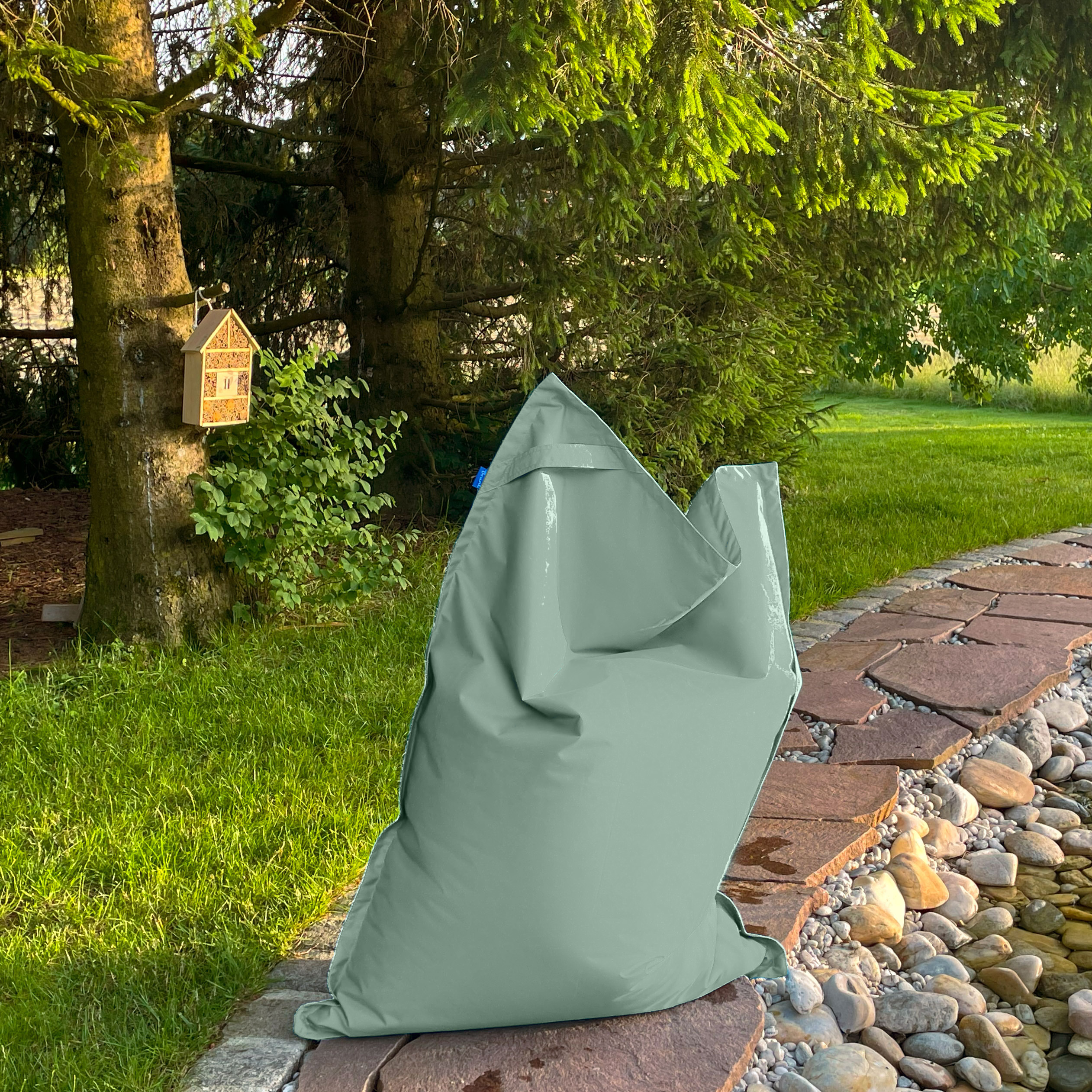 Bruni Caree Kids in Minzgrün - Outdoor- und Indoor-Kinder-Sitzsack