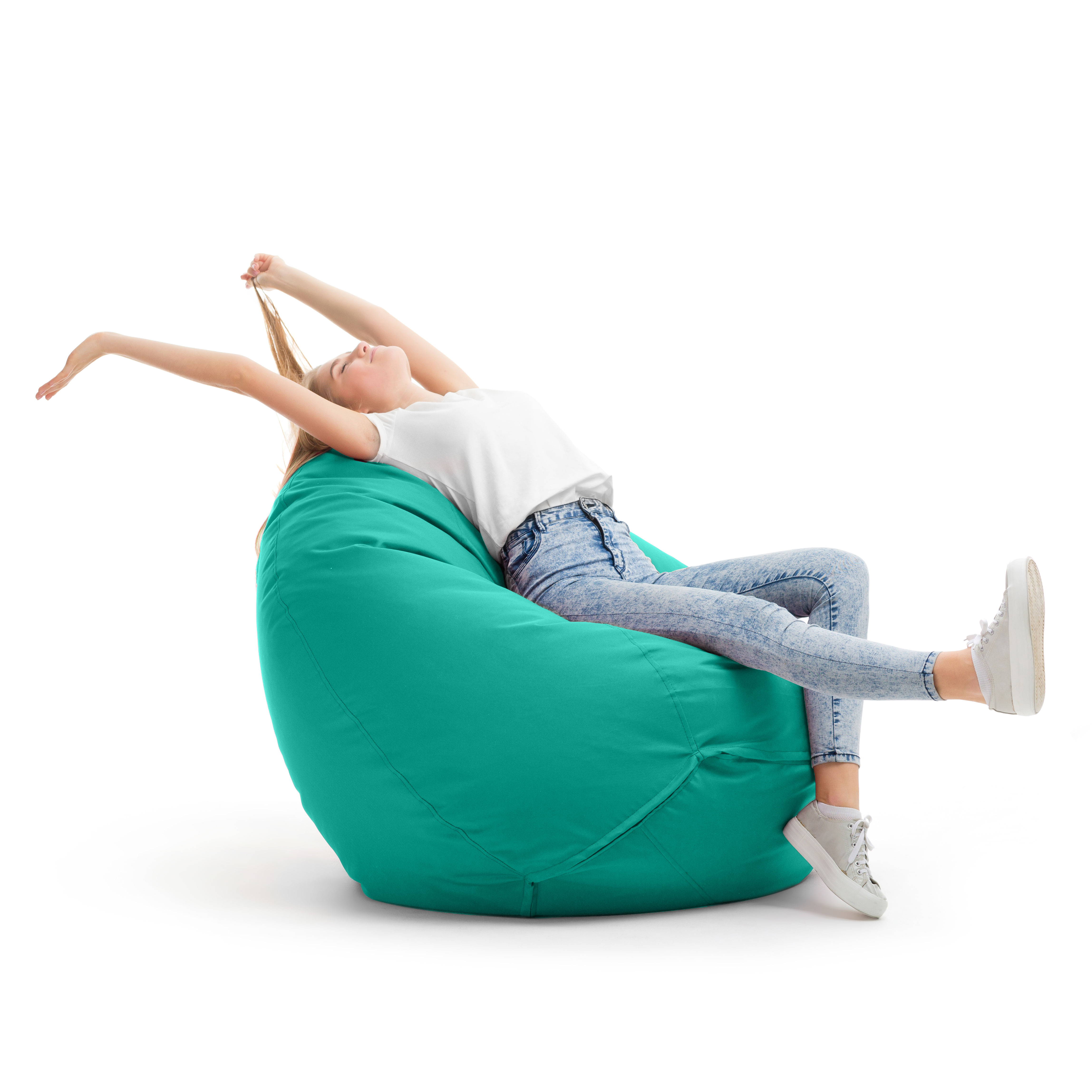 Bruni Classico Sitzsack L in Türkis - Indoor- und Outdoor-Bean Bag, in Deutschland gefertigt