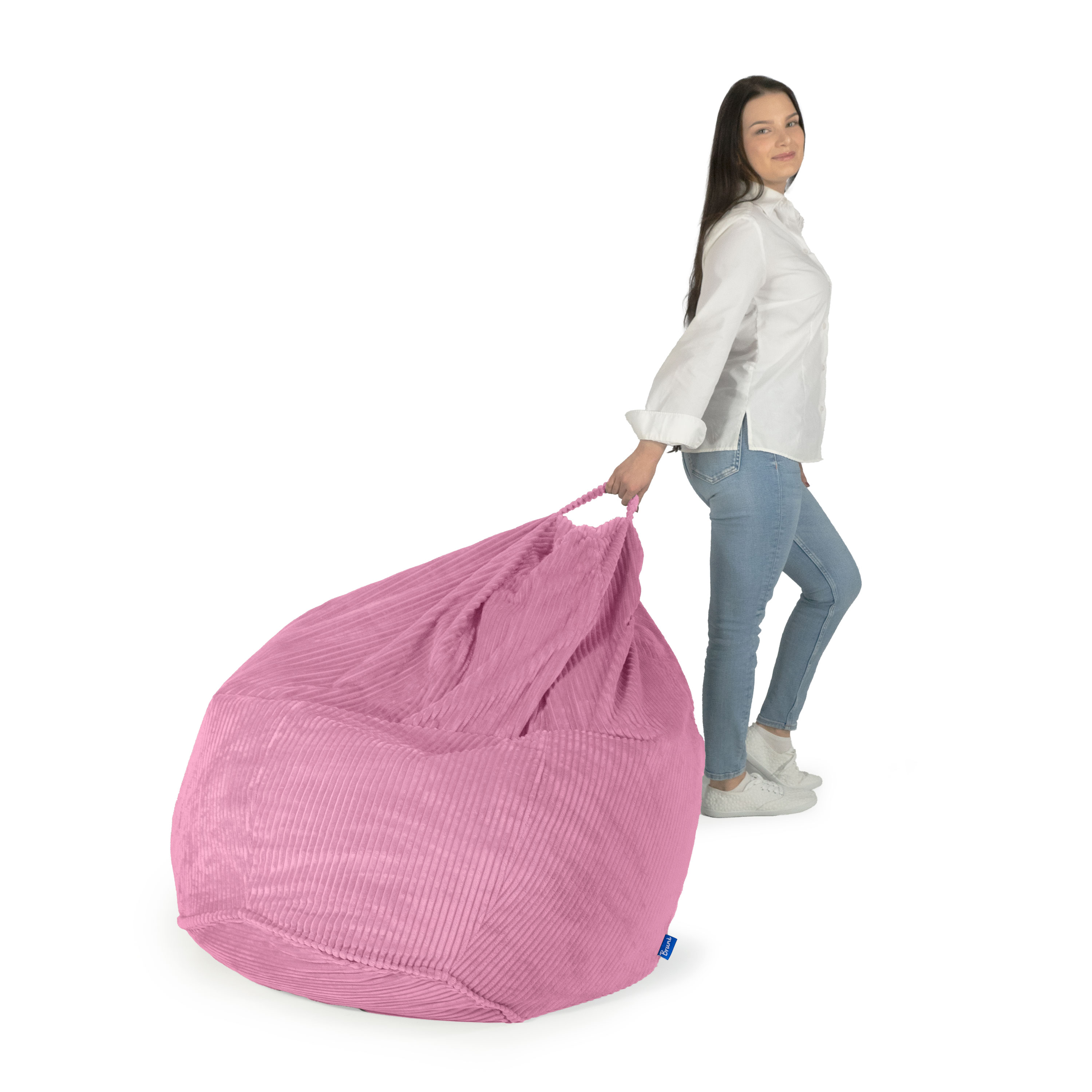 Bruni Classico Cord L in Rosa - Indoor-Sitzsack