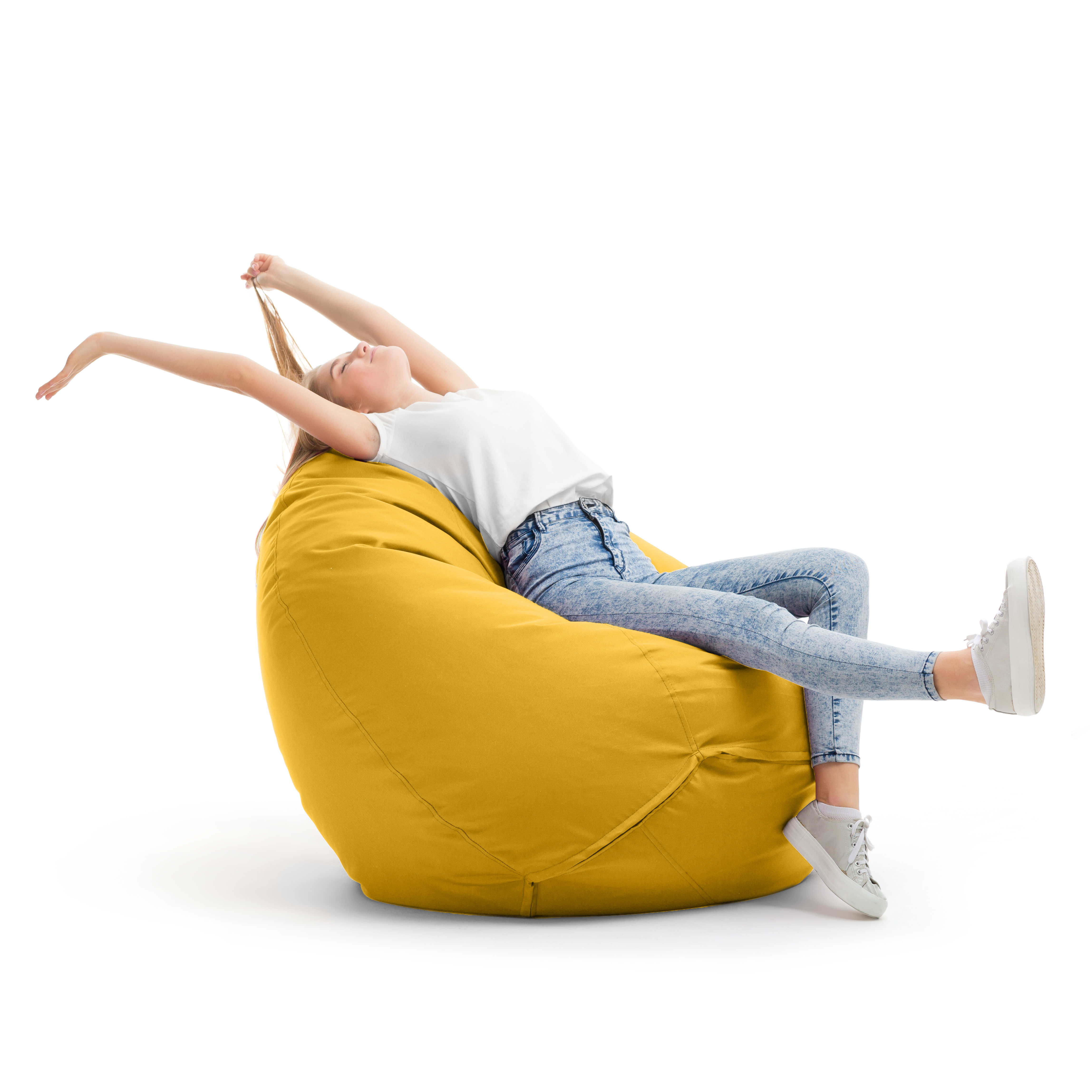 Bruni Classico Sitzsack L in Gelb - Indoor- und Outdoor-Bean Bag, in Deutschland gefertigt