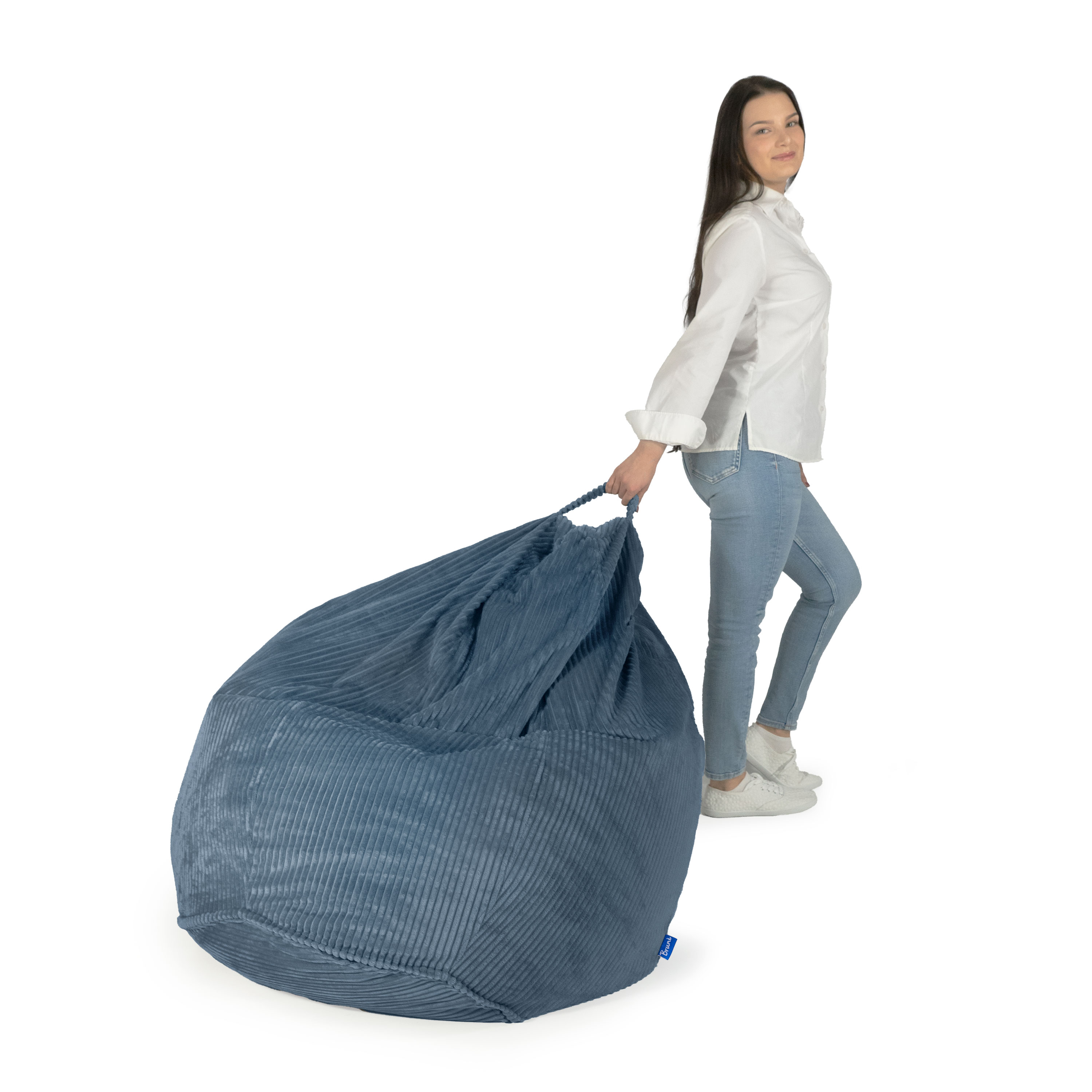 Bruni Classico Cord S in Dunkelblau - Indoor-Sitzsack