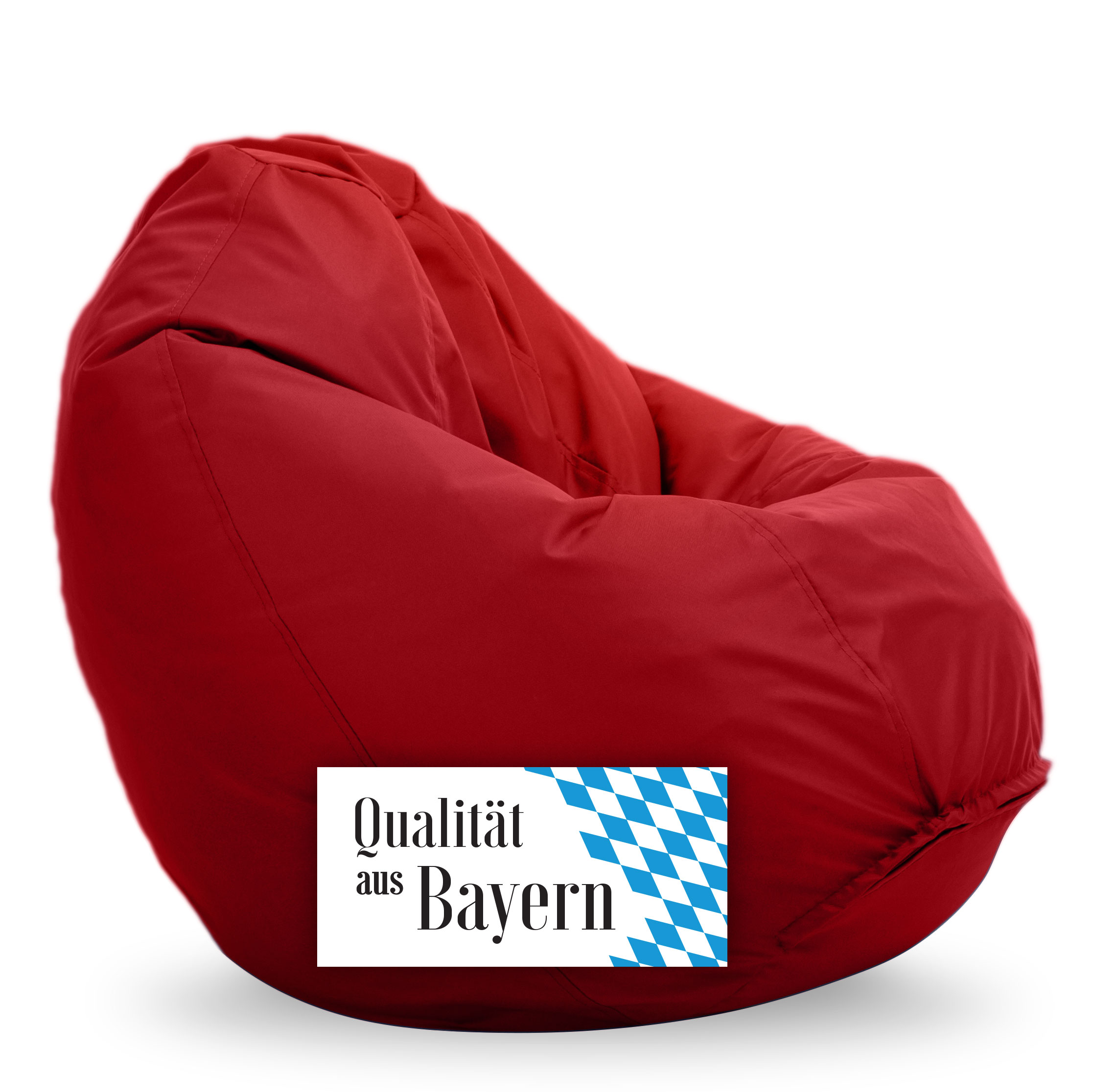 Bruni Classico Sitzsack L in Rot - Indoor- und Outdoor-Bean Bag, in Deutschland gefertigt