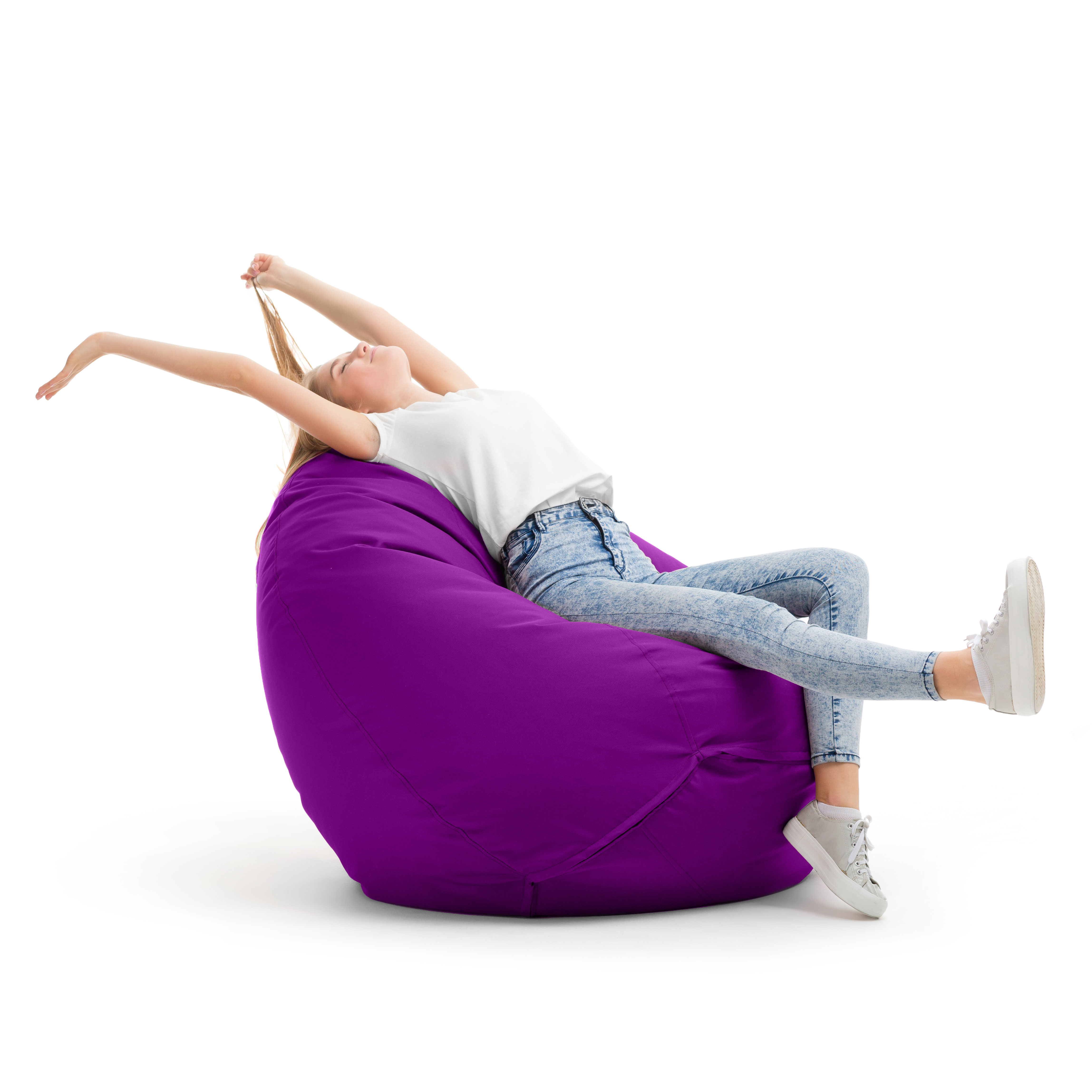 Bruni Classico Sitzsack M in Violett - Indoor- und Outdoor-Bean Bag, in Deutschland gefertigt